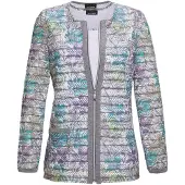 Goldner Cardigan turquoise / jade / blanc