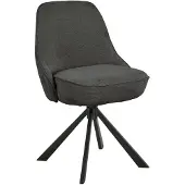 Ebuy24 Carlton chaise de salle à manger fonction pivotante gris foncé.