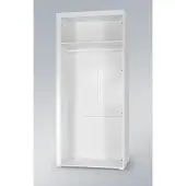 Cama SAMBA 1 BI/CZ, Blanc, Armoire, 1 tablette/étagère, 2 portes/portes, Noir, Aggloméré