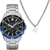 Giorgio Armani Chronographe Exchange collection argent - homme