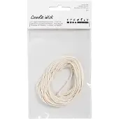 Creativ Company Mèche pour bougie 3 m x 10 mm, Blanc