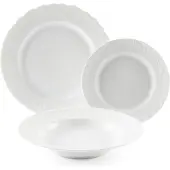 Excelsa set de vaisselle 18 pièces Elisa Rococo' porcelaine blanche