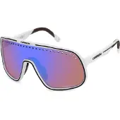 Carrera C SPORT 02/S, monture blanche mate, verres gris, modèle pour hommes. Lunettes de soleil