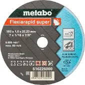 Metabo Meules de tronçonnage Flexiarapid super 180x1,6x22,2 acier inoxydable