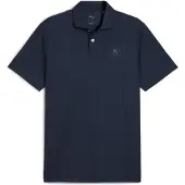 Puma Hommes, T-shirt de sport, Polo MATTR Houndstooth - LC (M), Bleu, M