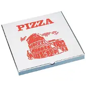 Papstar 100 boîtes à pizza Carton, Contenant à usage unique, Blanc, Rouge