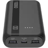 Cellularline PBENTRY10000K banque d'alimentation électrique Lithium-Ion (Li-Ion) 10000 mAh Noir