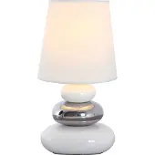 Näve 3045323 Lampe de table en tissu ; Couleur : blanc / chrome
