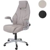 Mendler Chaise fauteuil de bureau HWC-A65, chaise pivotante, similicuir taupe