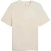 Puma Ess Relaxed Small No 1 Logo Short Sleeve T-shirt Beige XL Homme