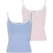 Urban Classics Haut bleu / rose clair / blanc