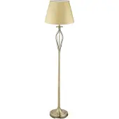 Relaxdays Lampe à abat-jour , lampadaire décoratif avec interrupteur, style vintage, douille E27, lampe décorative, dimensions : 158 x 39 cm, dorée