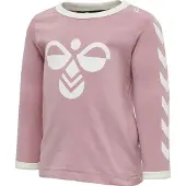 Hummel T-Shirt rose ancienne / blanc