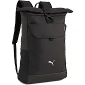 Puma Sac à dos de sport 'TECH Roll Top' noir / blanc