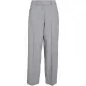 Vila Siffe Straight Fit High Waist Pants Gris 34 / 32 Femme