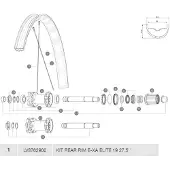 Mavic E-xa Elite 19 Rear Rim Noir 29´´ 28H