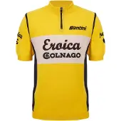 Santini Eroica Colnago Short Sleeve Jersey Jaune S Homme