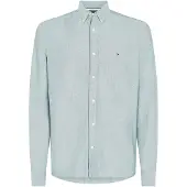 Tommy Hilfiger Chemise 'Regular Fit Flag Embroidery' vert pastel