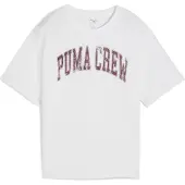 Puma T-shirts graphiques unisexe , couleur blanche, taille XL (Europe)