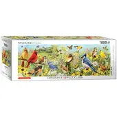 Eurographics Puzzle Oiseaux dans le jardin, 1000 pièces panorama, 96 x 32 cm, 6010-5338