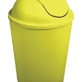 MSV Poubelle Kosmetikeimer à couvercle basculant, 5,5 litres, en plastique, vert