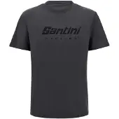 Santini Logo Short Sleeve T-shirt Gris L