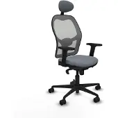 Piqueras Y Crespo Chaise de bureau avec appuie-tête 2D036N1 Gris
