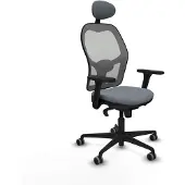 Piqueras Y Crespo Chaise de bureau avec appui-tête 3D036G1 Gris