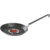 Turk poêle à frire en fer forgé avec manche à crochet Ø24cm noir 65226