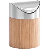 Zeller Present Poubelle de table, Poubelle, Beige, Argent
