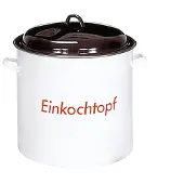 Karl Krueger KARL KRÜGER Cocotte avec couvercle métallique avec ouverture pour thermomètre 27 l Ø35cm émaillée blanche