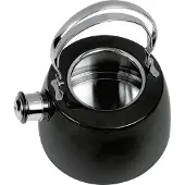 Schulte -Ufer Bouilloire à flûte, Bouilloire électrique, Noir, Argent
