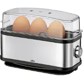 Cilio Cuit-oeufs CLASSIC, Cuiseur à œufs, Noir, Argent