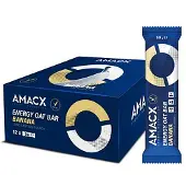 Amacx Boîte De Barres énergétiques Banane Avoine 50g 12 Unités