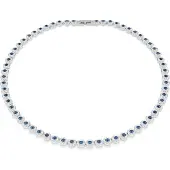 Swarovski Chaîne 'Una' azur / argent / transparent
