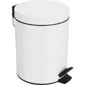 Spirella Seau à cosmétique "Sydney Weiss" Poubelle à pédale - 3 litres - avec seau intérieur amovible