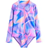Next Maillot de bain azur / violet / rose clair