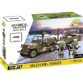 COBI Historical Collection World War II 3132 Willys MB & Trailer 200 Kl. 3132