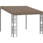 The Living Store Gazebo mural 3x3 m Tissu taupe