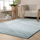 NATURL. Tapis lavable - Clean Bleu Clair | 200x290 cm | Rectangulaire | Pile courte