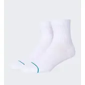 Stance Hommes, Chaussettes, Icon Quarter Socken 1 Paar Weiss, Blanc, (Une unité par pack, Taille unique)
