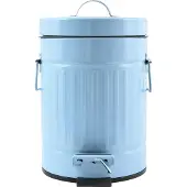 MSV Poubelle à pédale "Habana" Poubelle cosmétique Poubelle 3L - bleu pastel