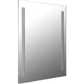 Globo Miroir mural LED, 1 flamme, chrome verre satiné, H 61 cm