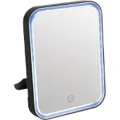 MSV miroir de maquillage miroir cosmétique miroir de salle de bain "Ania" avec LED, noir