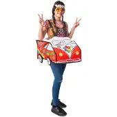 MOM Ride-on Hippie Van Woman Costume Orange Enfants