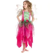 Chaks DÉGUISEMENT FÉE FLEUR FUCHSIA VERT FILLE