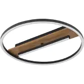 Globo Lighting Plafonnier métal aspect bois, LED