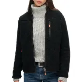 Superdry Femme Veste Polaire Sherpa Outdoor Noir Taille: 36
