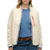 Superdry Femme Veste Polaire Sherpa Outdoor Écru Taille: 38