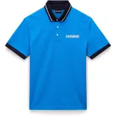 Napapijri T-Shirt 'E-Zeri' bleu marine / azur / blanc